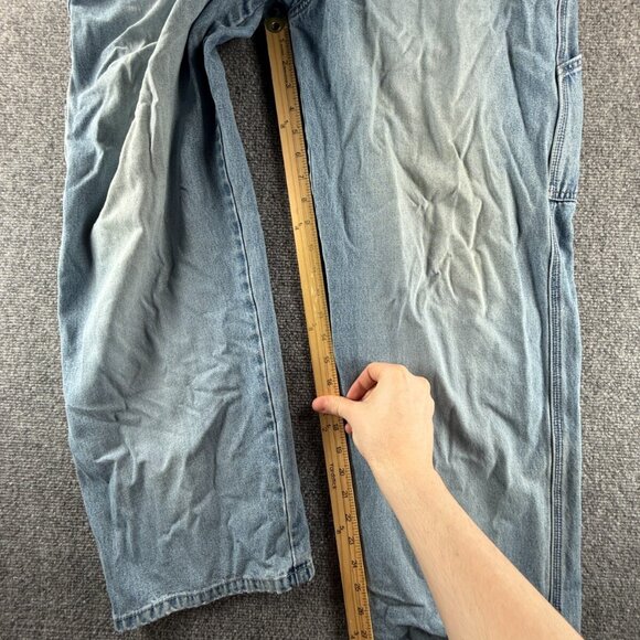 VTG Levis Silvertab Denim Carpenter Jeans Painter Blue Cotton Faded ACTL 34x29 - Picture 5 of 16
